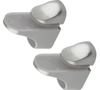 Комплект креплений для полки Marlok "ZY-1186" 50x57 мм, DC, серебро, 2 шт 037122