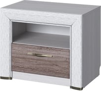 Тумба Anrex прикроватная 1S, OLIVIA, цвет вудлайн крем/дуб анкона 645565