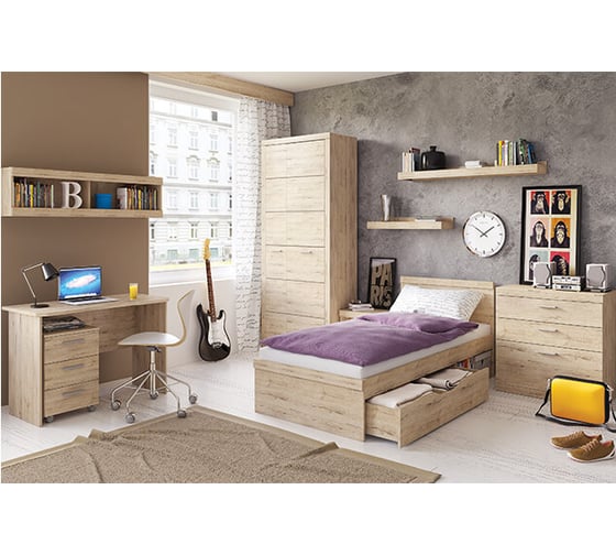 Полка Anrex 1NB, OSKAR, цвет дуб Санремо 644293