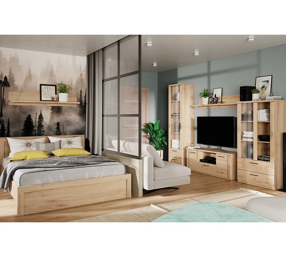 Кровать Anrex DOORSET 140. Цвет ДУБ НАВАРРА 716331