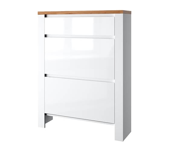 Тумба для обуви Anrex 2D1S, TAURUS, цвет белый\дуб вотан 670479