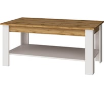 Стол журнальный Anrex ,TAURUS, цвет белый\дуб вотан 667771