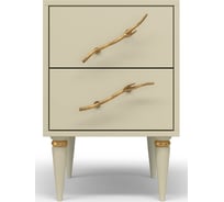 Тумба прикроватная BOGACHO Тропик Колор leaves Классик Голд 11805/серый шелк/золото 11805/серый шелк/серебро