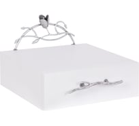 Тумба прикроватная BOGACHO Ин Блум подвесная 15785/белый/серебро