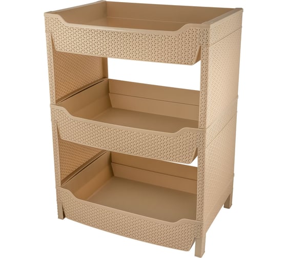 Этажерка Branq Nature 3-секционная прямоугольная кофейный BQ3776КФ