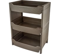 Этажерка Branq Nature 3-секционная прямоугольная венге BQ3776ВНГ