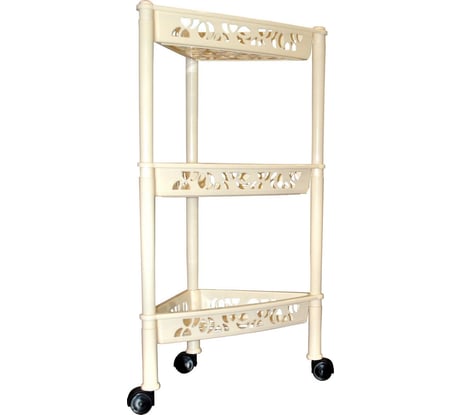 Трехсекционная угловая этажерка Branq Prima слоновая кость BQ2832СЛК