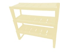 Модульная этажерка для обуви Branq Nature 3 полки слоновая кость BQ2816СЛК