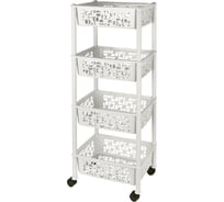 Четырехсекционная угловая этажерка Branq Prima прямоугольная слоновая кость BQ2829СЛК