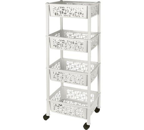 Четырехсекционная угловая этажерка Branq Prima прямоугольная слоновая кость BQ2829СЛК