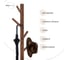 Вешалка напольная Стул Груп Hook, темное дерево HK281 walnut 2