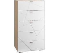 Комод Арника 5 ящиков Скайлайн, белый 00-00020853