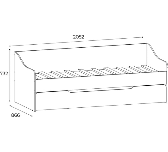 Кровать-софа Арника Лило 80x200 см 00-00027878