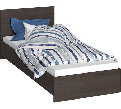 Кровать Арника 80x200 см, с основанием ДСП Ронда КР-080, венге Н130714