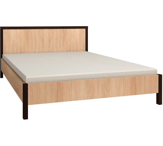 Кровать Арника с ортопедическим основанием, дерево Bauhaus 4 120x200 см, дуб сонома Н000718 1