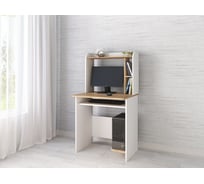 Стол компьютерный Арника Грета-1 белый/дуб крафт 00-00028786