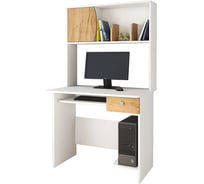 Стол компьютерный Арника Грета-4 белый/дуб крафт 00-00028788