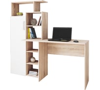 Стол компьютерный Арника Квартет-7 дуб сонома/белый 00-00023513