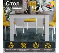 Обеденный стол ТриЯ Вегас Тип 2 белый/ателье темный 250352