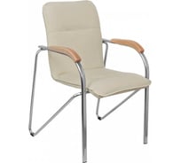 Кресло KSG Самба КС 1 РМК 000.457 эк/к Крем, локти дерево светлое НФ-00000281