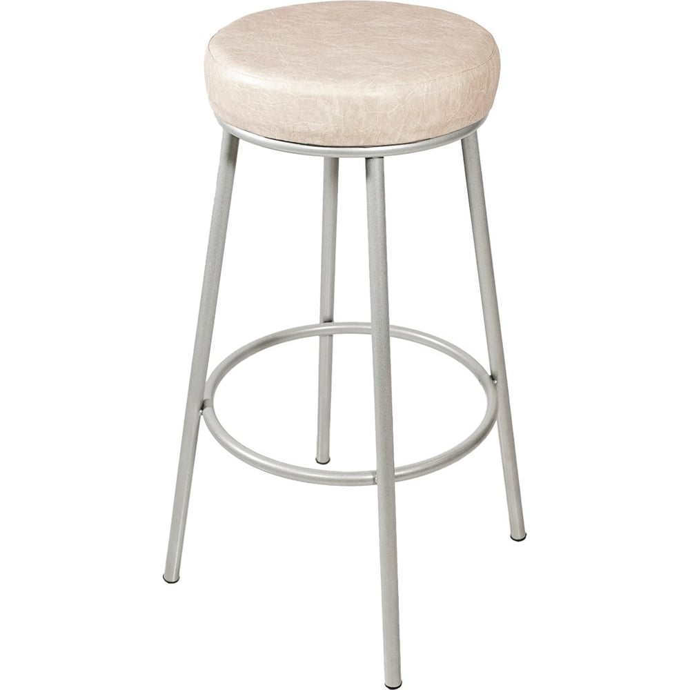 Табурет MODULE`S TYLE Альфа пуф барный (бежевый печать / хром) ВИ0142 ...