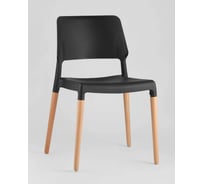 Обеденный стул для кухни Стул Груп BISTRO черный, с деревянными ножками 8086 BLACK