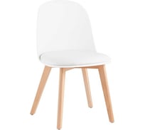 Обеденный стул для кухни Стул Груп Fog с подушкой, белый, деревянные ножки SL-7022DM white