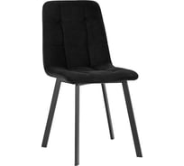 Обеденный стул для кухни Стул Груп Oliver Square велюр, черный fb-oliver-square-neo-28
