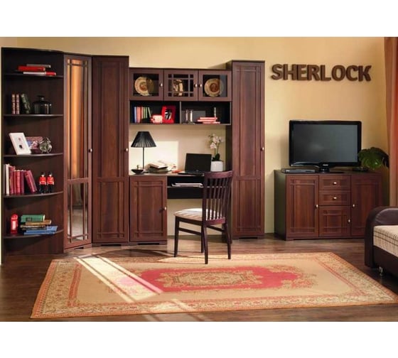 Шкаф для одежды и белья Арника Sherlock 71 левый, орех Н001698