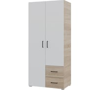 Шкаф двухдверный с ящиками Арника Victor дуб сонома/белый 00-00144234