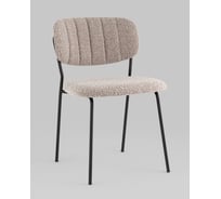 Стул для кухни обеденный Стул Груп Кэрол без подлокотников, букле серый, черные ножки FDC9003 DC2635-4A grey