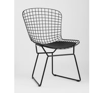 Стул для кухни обеденный Стул Груп Bertoia, черный, с черной подушкой BTY-18-P6 BL/BL