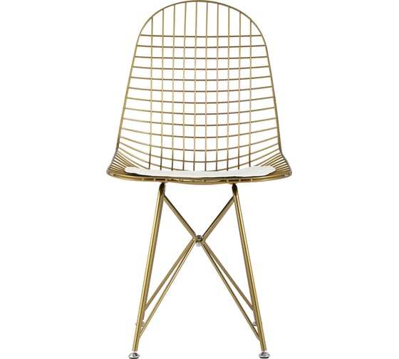 Стул для кухни обеденный Стул Груп Eiffel, золотой, с белой подушкой AFR-18B-P1 GL/WH