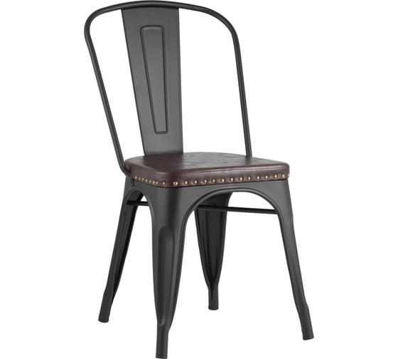 Стул для кухни обеденный Стул Груп TOLIX SOFT черный матовый LF818C MATTE BLACK 3474+PU7005