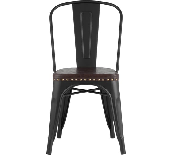 Стул для кухни обеденный Стул Груп TOLIX SOFT черный матовый LF818C MATTE BLACK 3474+PU7005