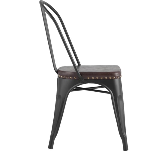 Стул для кухни обеденный Стул Груп TOLIX SOFT черный матовый LF818C MATTE BLACK 3474+PU7005