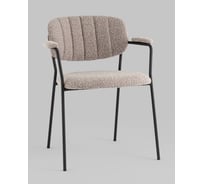 Стул для кухни обеденный Стул Груп Кэрол, букле серый, черные ножки FDC9005 DC2635-4A grey