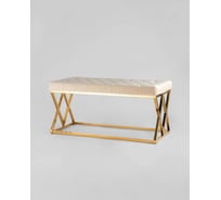 Банкетка-скамейка Стул Груп ИНСИГНИЯ, вельвет бежевый, сталь золото BENCH-011-TG-BG