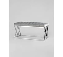 Банкетка-скамейка Стул Груп ИНСИГНИЯ, вельвет серый, сталь серебро BENCH-011-GR
