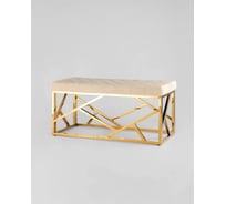 Банкетка-скамейка Стул Груп АРТ ДЕКО, вельвет бежевый, сталь золото BENCH-016-TG-BG