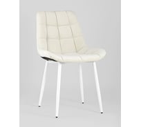 Стул для кухни обеденный Стул Груп Флекс светло-бежевый белые ножки AV 405-N01-02(P)