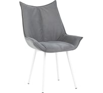 Стул для кухни обеденный Стул Груп Осло велюр серый, белые ножки fb-oslo-neo-25-wh