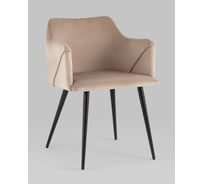Стул для кухни обеденный Стул Груп Джоэл с подлокотниками, велюр бежевый vd-joel-b5