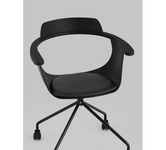 Кресло компьютерное Стул Груп Doulton, экокожа черный D-002GC seat black