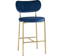 Обеденный стул для кухни Стул Груп Барбара велюр, синий, золотые ножки BARBARA GL HLR-69