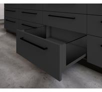 Выдвижной ящик GTV AXIS PRO L-450 мм, высокий H-168 мм, со стеклянными боковинами, антрацит PB-AXISPRO-GLASS-KPL450C