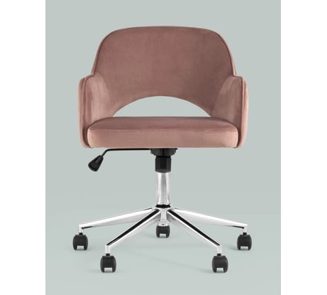 Кресло компьютерное Стул Груп Кларк, велюр, розовый CLARKSON PINK CHROME