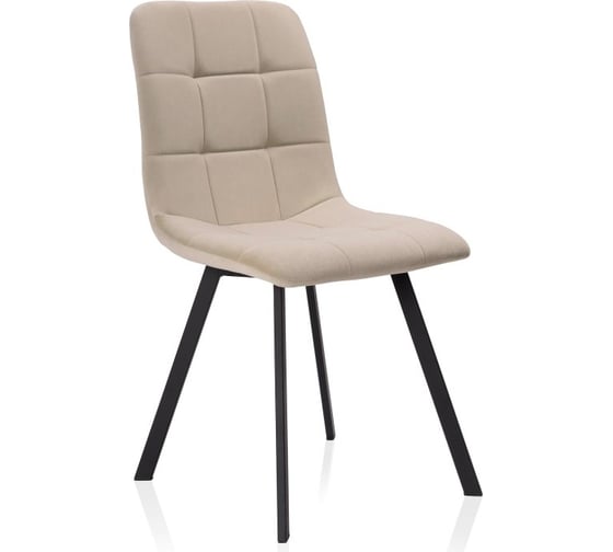 Стул на металлокаркасе Woodville Bruk beige/black 15237