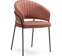 Стул на металлокаркасе Woodville Лео каштановый/черный 584284
