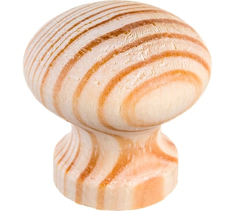 Ручка кнопка ЕВРОПАРТНЕР классика D35мм H38мм, дерево без покрытия 1шт. 0 1875 5